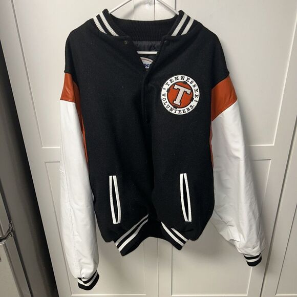 Tennessee Volunteers Varsity Jacket Black,‎ Whote, Orange Mens 2XL XXL Dr Pepper - Picture 1 of 6